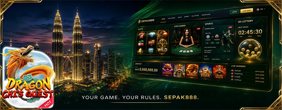 Slots, live casino, sports betting, 4D lottery.
